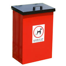 Picture shows a dog waste bin