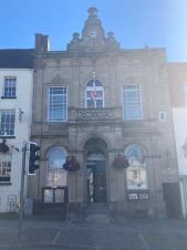 A picture of the Strutt Centre looking through the archway at the front